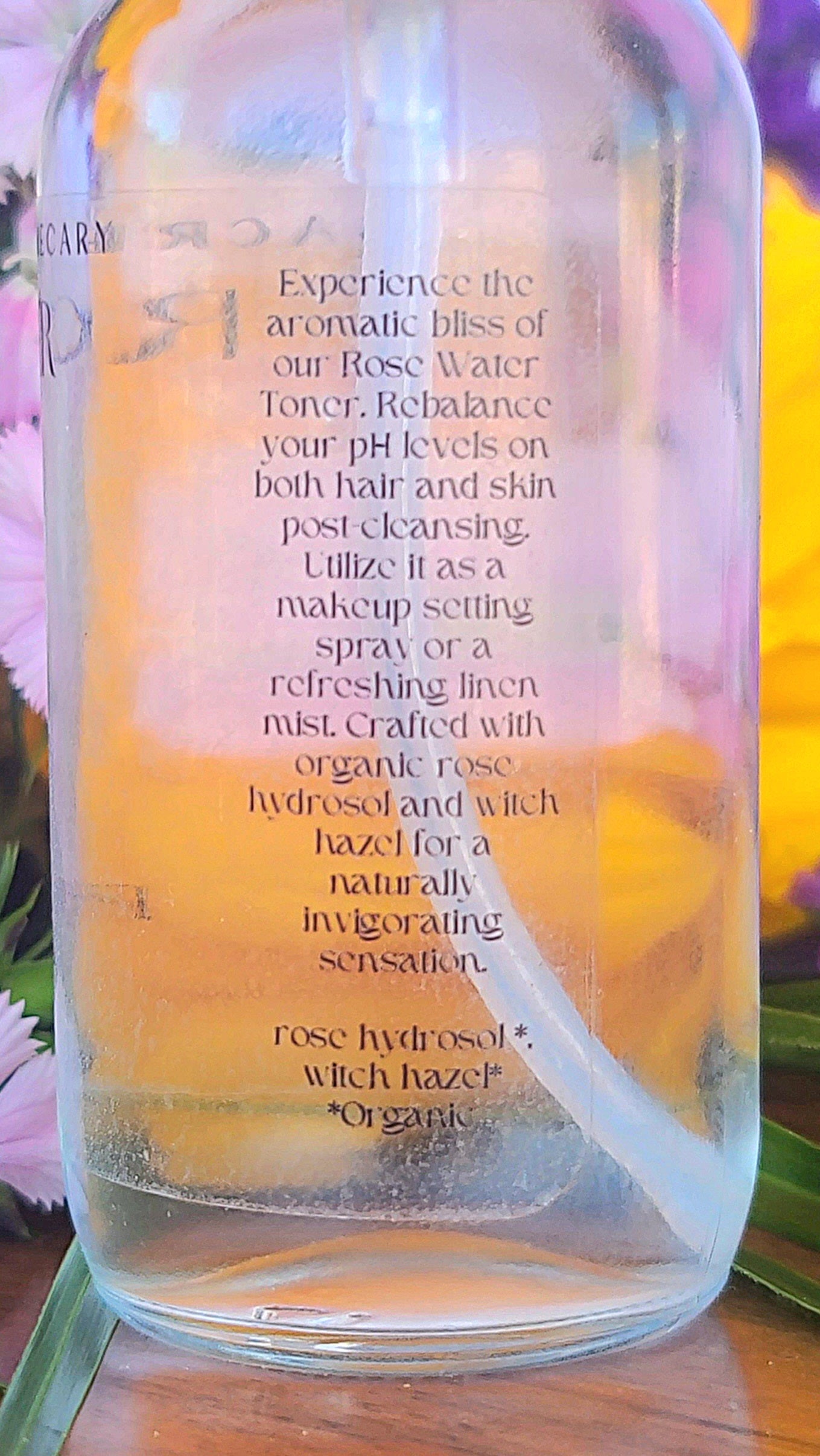 Rose Water Toner ~ Organic